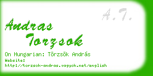 andras torzsok business card